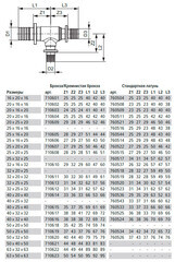 Тройник Tece 25 х 20 х 25 мм редукционный латунный (760515) - фото 5