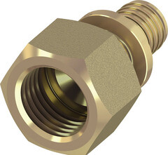 Соединитель прямой Tece 25 мм х 3/4 ВР(г) латунный (765007) - фото 1