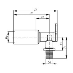 Водорозетка Tece 16 мм х 1/2 ВР(г) удлиненная бронза (708614) - фото 3