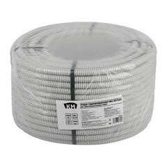 Труба гофрированная ПВХ 20 мм КМ легкая с зондом серая (100 м) (Б0060600) - фото 2