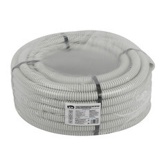 Труба гофрированная ПВХ 25 мм КМ легкая с зондом серая (25 м) (Б0060605) - фото 2