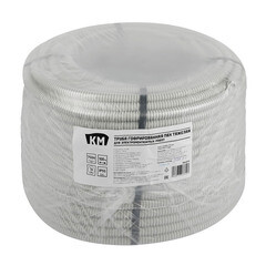 Труба гофрированная ПВХ 16 мм КМ тяжелая с зондом серая (100 м) (Б0060610) - фото 2