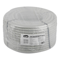 Труба гофрированная ПВХ 20 мм КМ тяжелая с зондом серая (100 м) (Б0060611) - фото 2