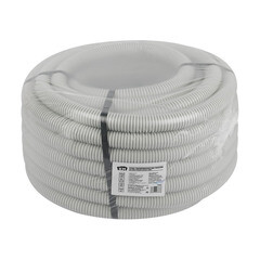 Труба гофрированная ПВХ 32 мм КМ тяжелая с зондом серая (25 м) (Б0060613) - фото 2