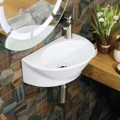 Раковина Melana 41 см подвесная белая (7717X-805) - фото 4