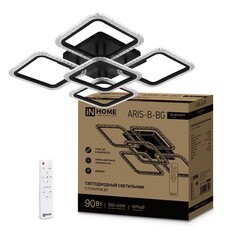 Светильник светодиодный накладной IN HOME Elegant Aris 3000-6500К 90 Вт 70 кв.м черный IP40 - фото 10
