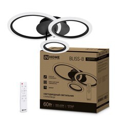 Светильник светодиодный накладной IN HOME Elegant Bliss 3000-6500К 60 Вт 70 кв.м черный IP40 с пультом - фото 9