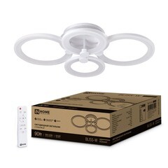 Светильник светодиодный накладной IN HOME Elegant Bliss 3000-6500К 90 Вт 45 кв.м белый IP40 с пультом - фото 9