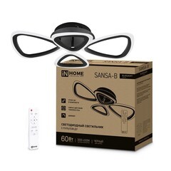 Светильник светодиодный накладной IN HOME Elegant Sansa 3000-6500К 60 Вт 70 кв.м черный IP40 с пультом - фото 9