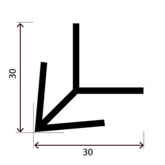Угол наружный для панелей 10х30х3000 мм ПВХ гладкий белый - фото 2