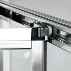 Душевая дверь WasserKraft Weser 78F стекло прозрачное 100х200 см профиль хром 6 мм складная (78F12) - фото 5