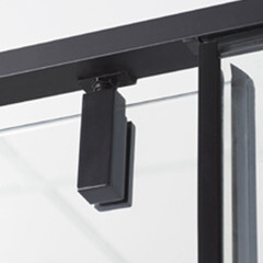 Душевая дверь WasserKraft Dill 61S стекло прозрачное 140х200 см профиль черный 6 мм раздвижная (61S31) - фото 8