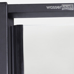 Душевая дверь WasserKraft Dill 61S стекло прозрачное 140х200 см профиль черный 6 мм раздвижная (61S31) - фото 7