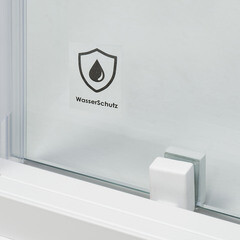 Душевая дверь WasserKraft Rhin 44S стекло прозрачное 110х200 см профиль белый 6 мм раздвижная (44S13) - фото 4