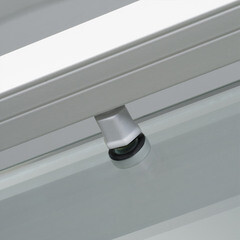 Душевая дверь WasserKraft Rhin 44S стекло прозрачное 110х200 см профиль белый 6 мм раздвижная (44S13) - фото 5