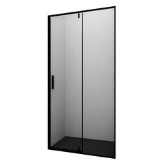 Изображение товара Душевая дверь WasserKraft Elbe 74P стекло прозрачное 90х200 см профиль черный 6 мм распашная (74P04)