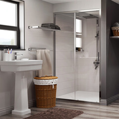 Душевая дверь WasserKraft Main 41S стекло прозрачное 120х200 см профиль хром 6 мм раздвижная (41S05) - фото 2