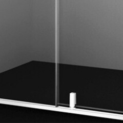 Душевая дверь WasserKraft Neime 19P стекло прозрачное 120х200 см профиль белый 6 мм распашная (19P05) - фото 3