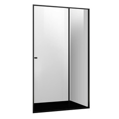 Душевая дверь WasserKraft Dill 61S стекло прозрачное 110х200 см профиль черный 6 мм раздвижная (61S13) - фото 1