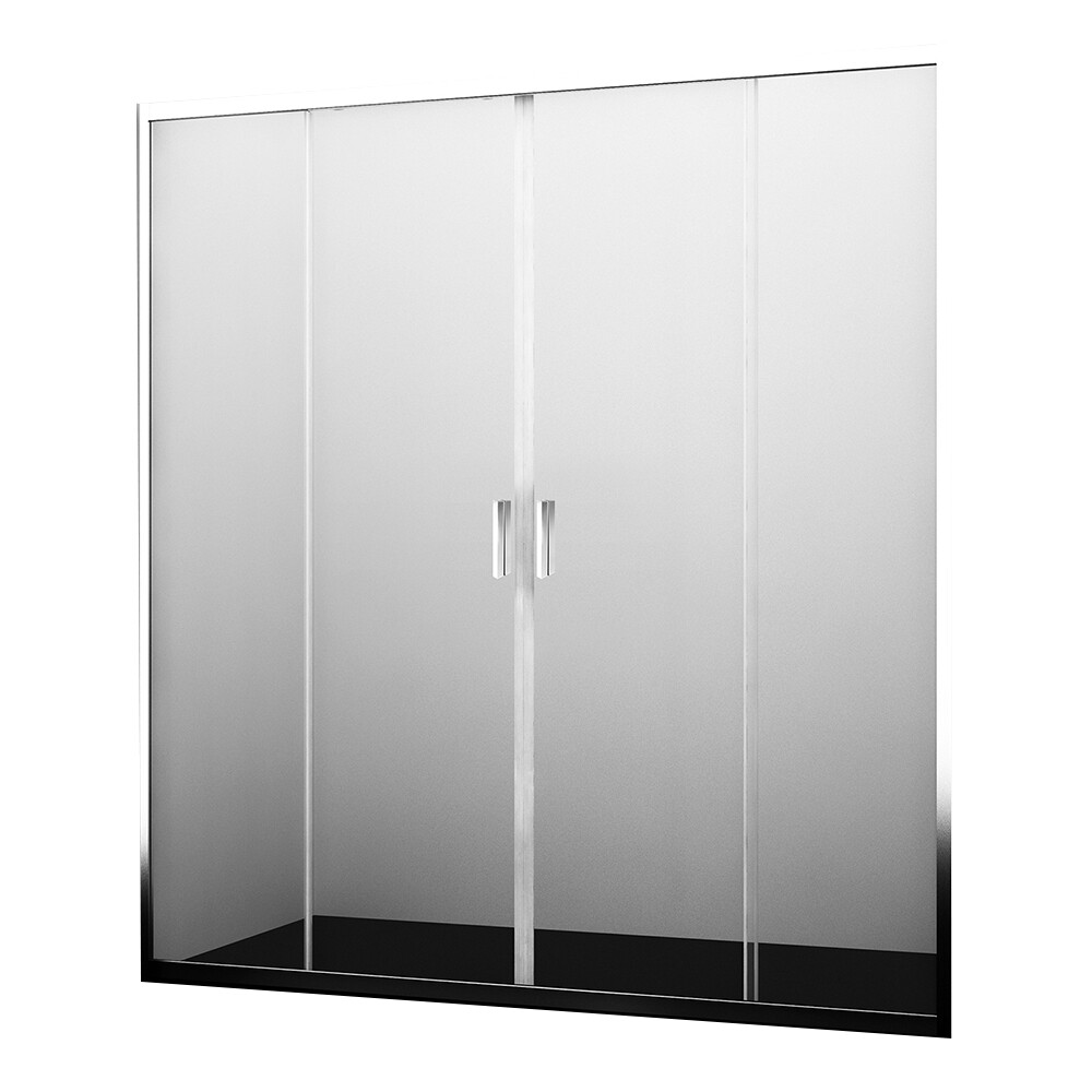 Изображение товара Душевая дверь WasserKraft Lippe 45S стекло прозрачное 170х190 см профиль хром 6 мм раздвижная (45S09)