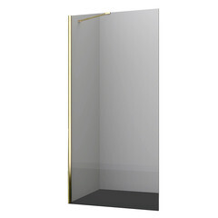 Изображение товара Душевая перегородка Walk in WasserKraft Aisch золото 90х200 см стекло прозрачное 6 мм (55W39)
