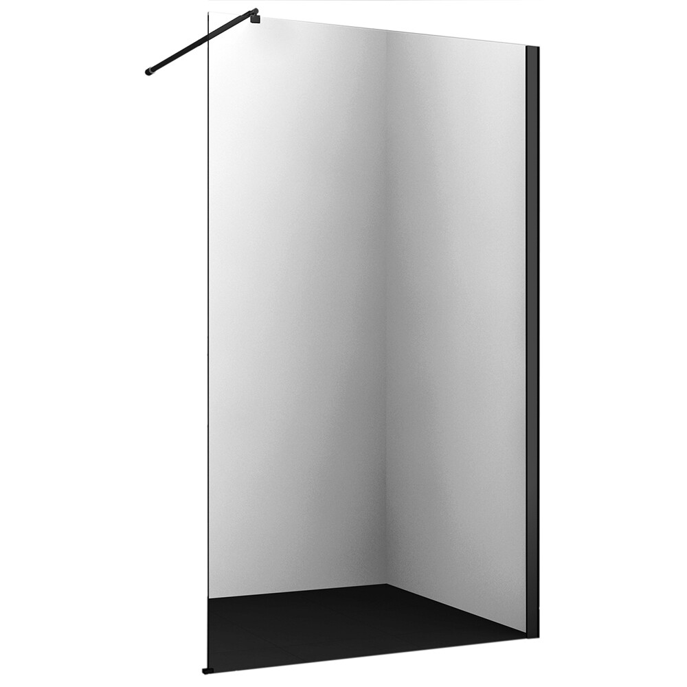 Изображение товара Душевая перегородка WasserKraft Abens 90x200 см черное стекло офомление ванной