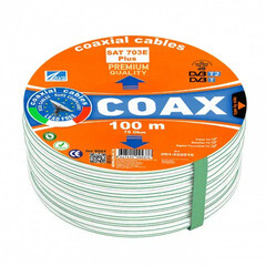Изображение товара Кабель коаксиальный телевизионный SAT 703E Plus 1х6,8 мм экранированный AVS Electronics белый (100 м)