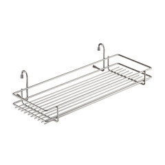 Изображение товара Полка на рейлинг короткая широкая 450х220х105 мм хром (MX-060)