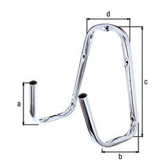 Крюк двойной GAH ALBERTS 250х130х165 мм оцинкованный - фото 2