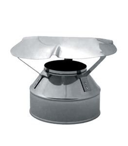 Оголовок на дымоход-сэндвич из нержавеющей стали d115/200 мм