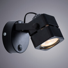 Спот настенный Arte Lamp Misam GU10 50 Вт 1 кв.м черный IP20 (A1315AP-1BK) - фото 3