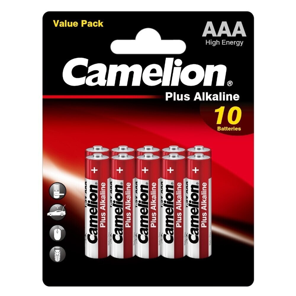 Изображение товара Батарейка Camelion Plus Alkaline ААА LR03 1,5 В (10 шт.)