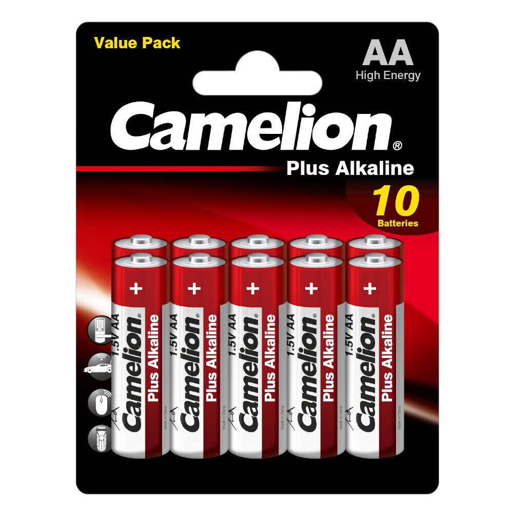 Изображение товара Батарейка Camelion Plus Alkaline АА пальчиковая LR6 1,5 В (10 шт.) (LR6-BP10)