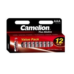 Изображение товара Батарейка Camelion Plus Alkaline ААА мизинчиковая LR03 1,5 В (12 шт.) (LR03-HP12)