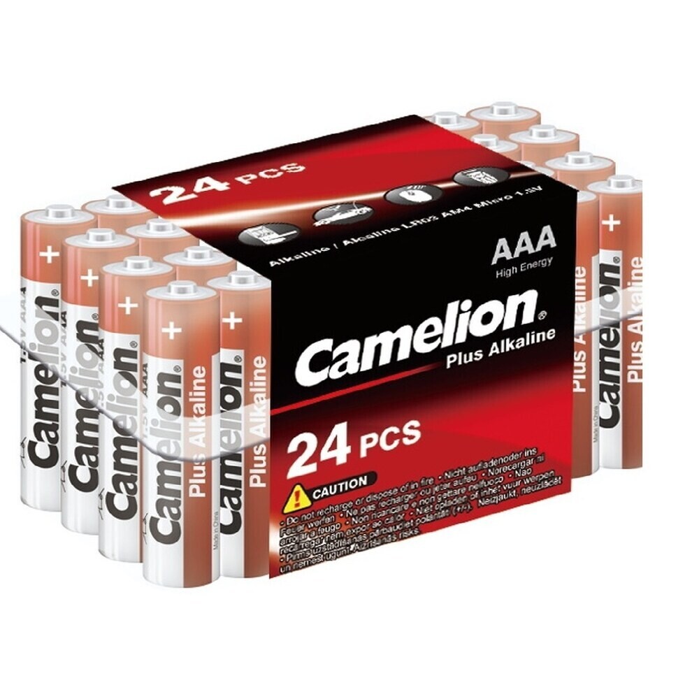 Изображение товара Батарейки Camelion Plus ААА 1,5 В, упаковка 24 шт. — щелочные аккумуляторы для высоких нагрузок