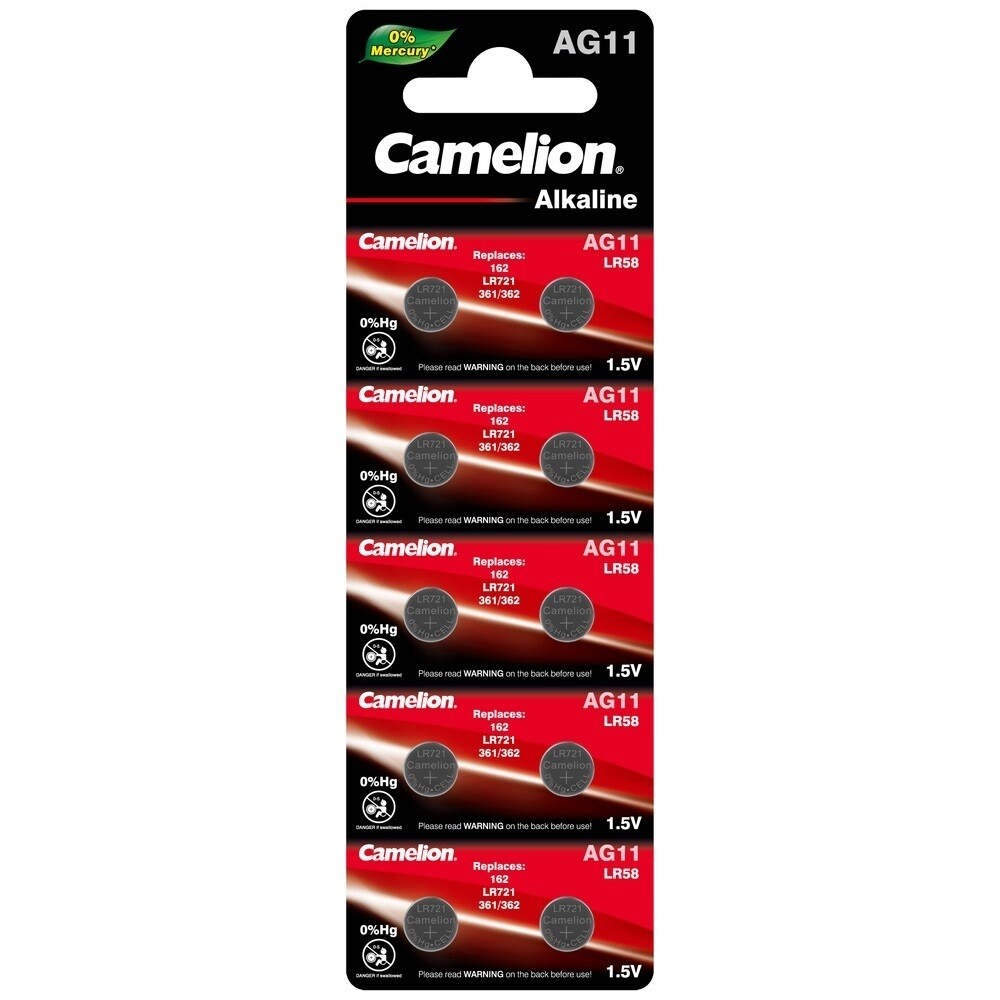 Изображение товара Батарейка Camelion Mercury Free таблетка AG11 1,5 В (10 шт.) (AG11-BP10)