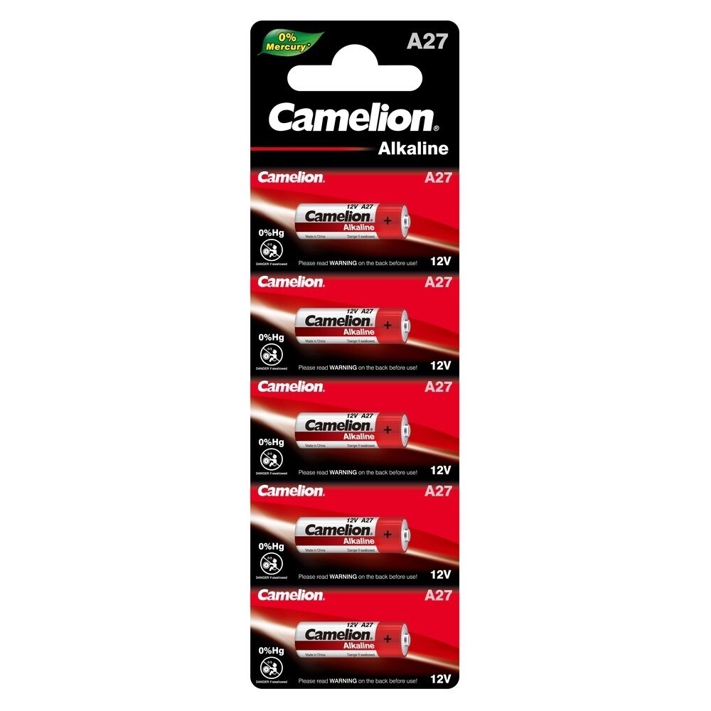 Изображение товара Батарейка Camelion Mercury Free таблетка A27 1,5 В (5 шт.) (A27-BP5Hg)