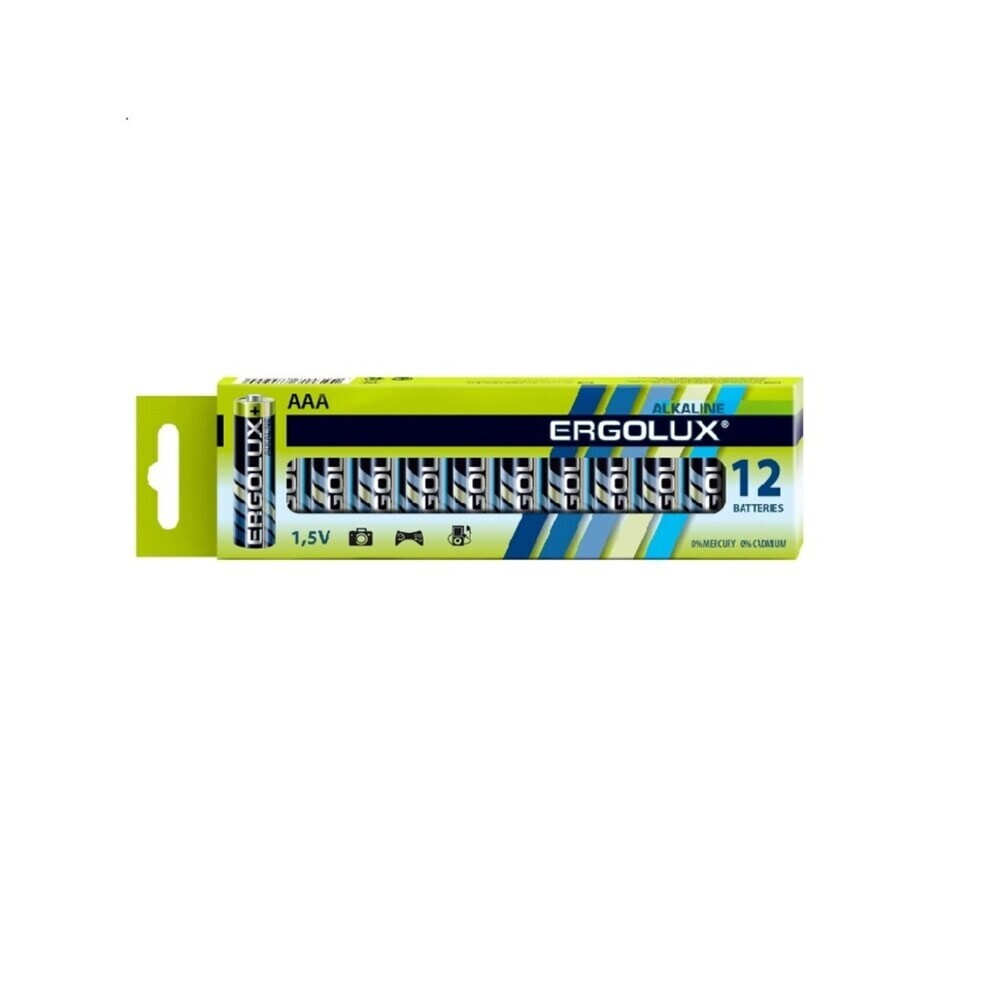 Изображение товара Батарейка Ergolux BP12 ААА LR03 1,5 В 12 шт.