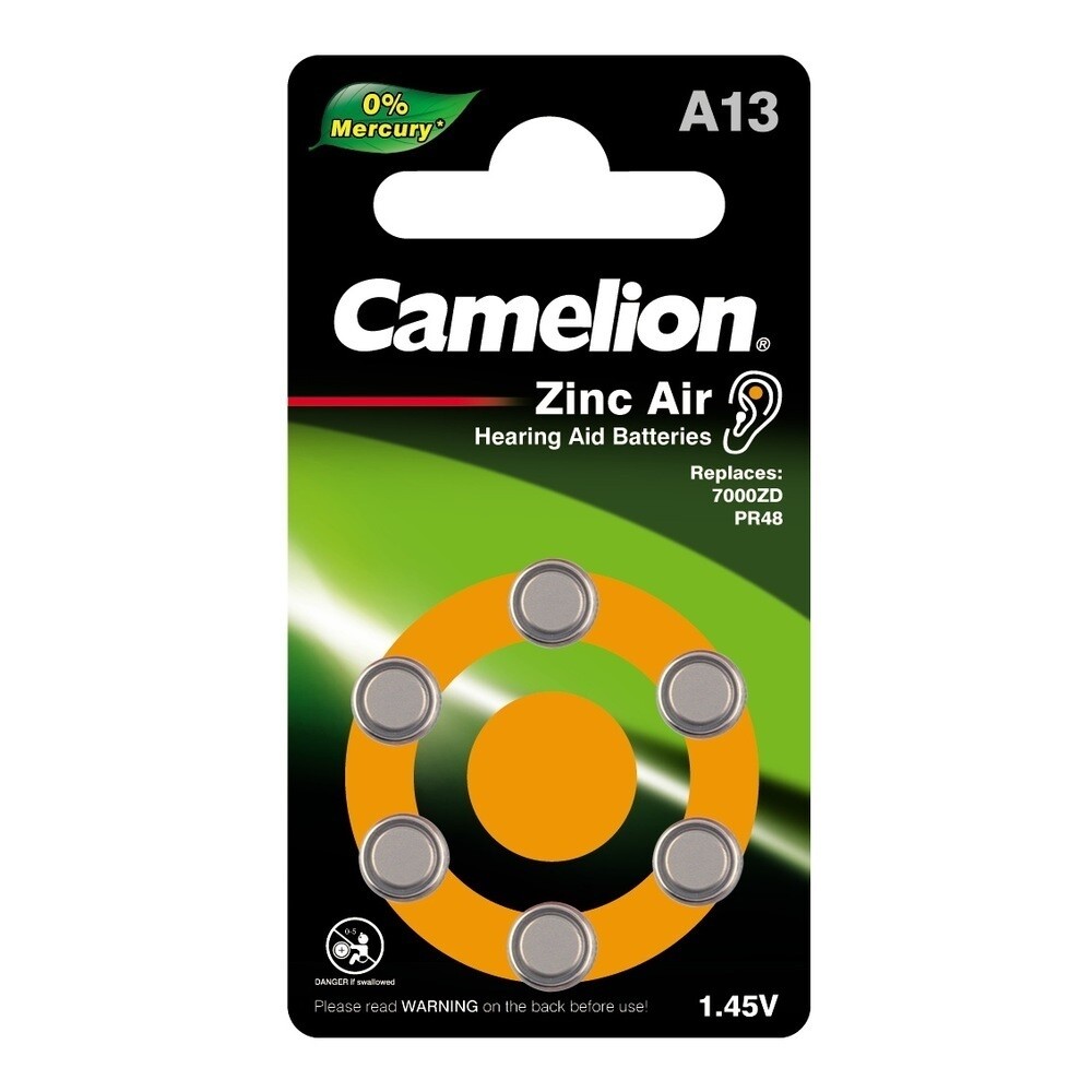 Изображение товара Батарейка Camelion Mercury Free A13 1,4 В для слуховых аппаратов