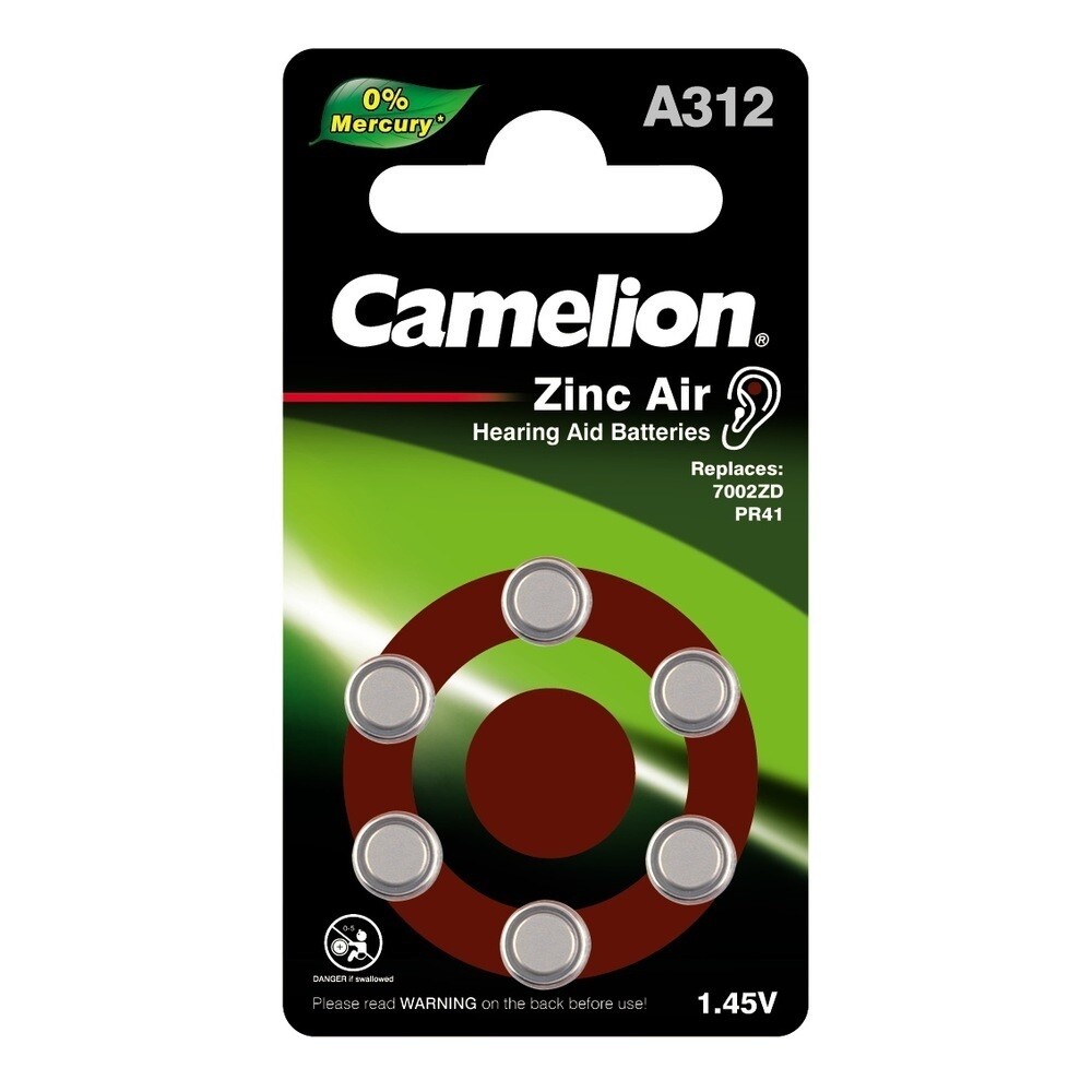 Изображение товара Батарейка Camelion Mercury Free A312 1,4 В (6 шт.)