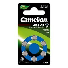 Изображение товара Батарейка Camelion Mercury Free таблетка A675 1,4 В (6 шт.) (A675-BP6)