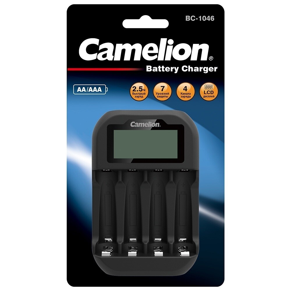 Изображение товара Зарядное устройство Camelion BC-1046 для аккумуляторов АА и ААА USB