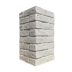 Изображение товара Искусственный камень угловой White Hills Кельн Брик белый (44 шт. = 3,4 пог.м)