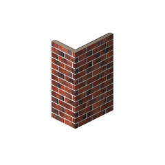 Изображение товара Искусственный камень угловой White Hills Кельн Брик красный (44 шт. = 3,4 пог.м)