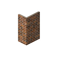 Изображение товара Искусственный камень угловой White Hills Терамо Брик коричнево-медный (18 шт.=1,21 пог.м)