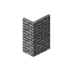 Искусственный камень угловой White Hills Торн Брик серый (34 шт.=2,62 пог.м) - фото 1