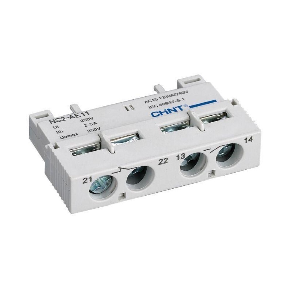 Изображение товара Контакт дополнительный Chint NS2 220-250 В поперечный (495968) Изображение товара Контакт дополнительный Chint NS2 220-250 В поперечный (495968)