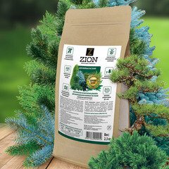 Удобрение для выращивания хвойных растений ионитный субстрат Zion 2,3 кг - фото 2