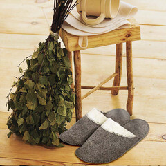 Тапочки Банные штучки Комби войлок мужские (03487) - фото 2