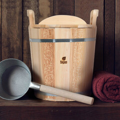 Запарник Банные штучки 14 л с крышкой (32695) - фото 2